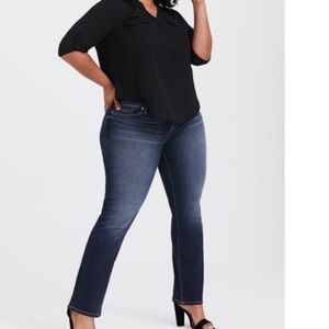 Plus Size Torrid First at Fit Flare Jeans Med Wash Size 20S